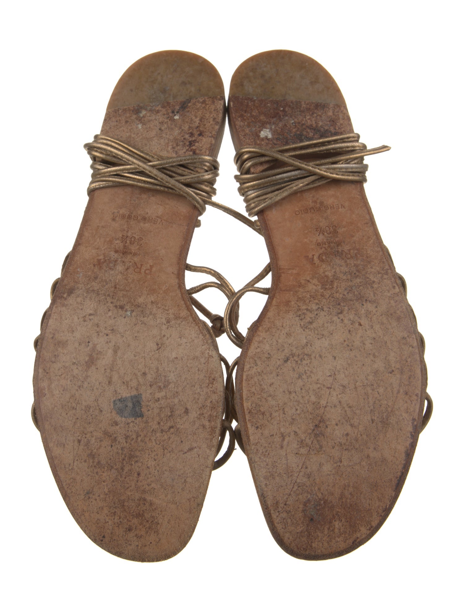 Prada Leather Gladiator Sandals